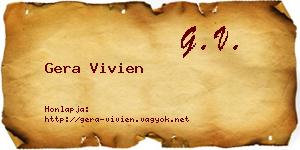 Gera Vivien névjegykártya